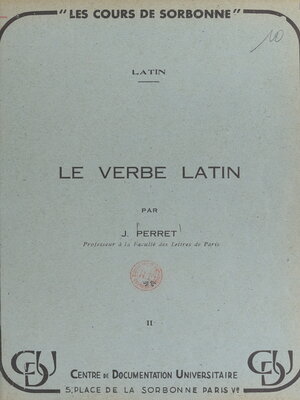 cover image of Le verbe latin
